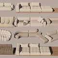 Modern Sectional Sofa Collection Featuring Various Designs Comfortable Seats And Configurations 3d model