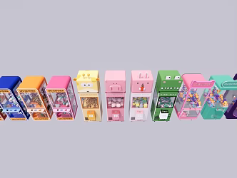 Video game city game equipment 3d model