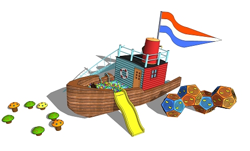 Modern Amusement Equipment 3d model