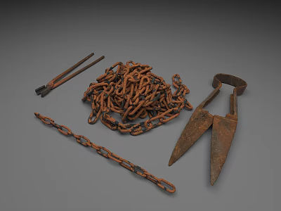 Industrial LOFT Iron Chain Old Iron Chain 3d model Industrial LOFT Iron Chain Old Iron Chain 3d model