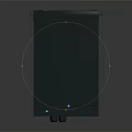 Black Electronic Device With Functional Panel Control Knob Indicator Light And Ventilation Holes