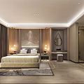 Modern Living and Dining Room Interior with Sofa Coffee Table Bookshelf and Pendant Light