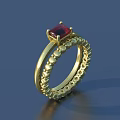 Elegant Gemstone Rings With Green Blue Red Stones And Gold Silver Encrusted Settings