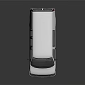 White Cargo Van With Clean Exterior Design On Dark Reflective Surface 3d model