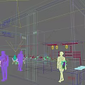 Modern Exhibition Booth Design Featuring Glass Walls Lighting And Visitors Around Display Area