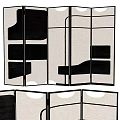 Modern folding screen 3d model
