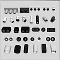 Different Styles of Modern Downlights and Spotlights in Black and White for Home Lighting