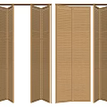 Modern Folding Door Log Folding Door 3d model