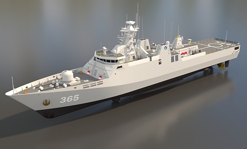 Cruise Ship Frigate Warship Destroyer Warship Sigma Class Light Frigate Ship Film Class Super Realistic High Precision Low Face Number Low Model 3d model