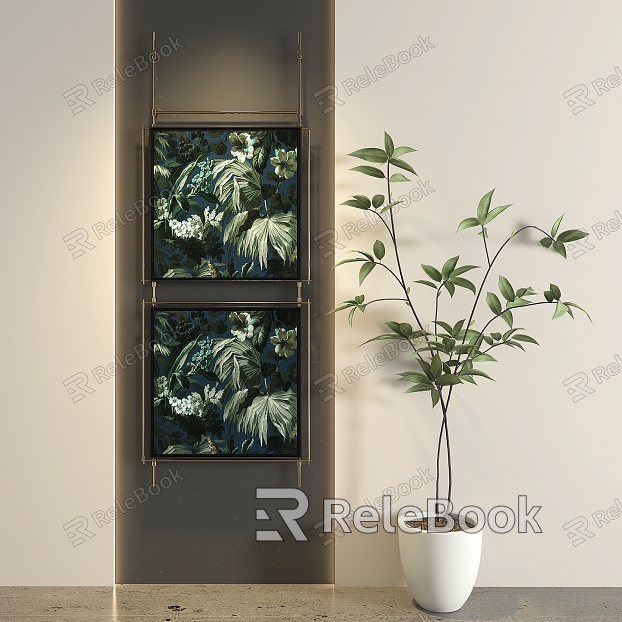 Metal rod decorative painting model