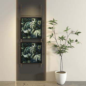 Metal rod decorative painting 3d model