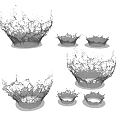 Garden Ornaments With Artistic Water Splashes For Outdoor Landscape Design