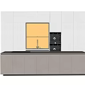 Modern Simple Cabinet Combination Dining Island Table 3d model