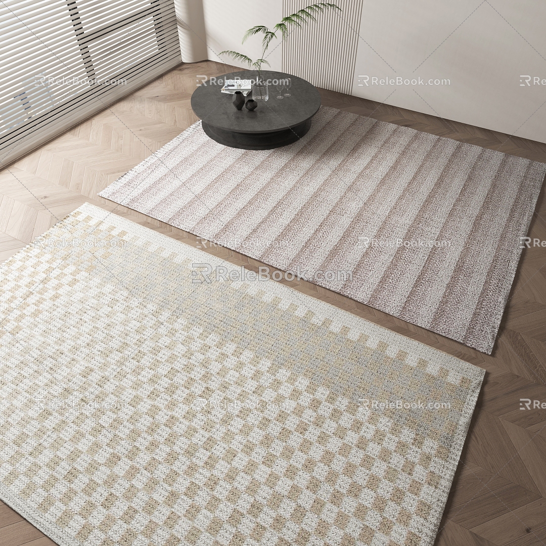 Modern Square Carpet Carpet 3d model