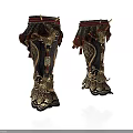 Ornate Ancient Weapon With Intricate Dragon Patterns And Metal Leather Craft Details