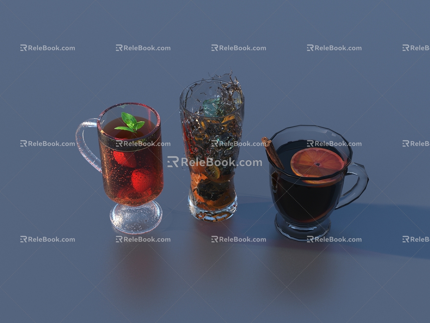 Juice Drink Glass 3d model