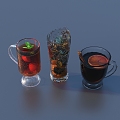 Juice Drink Glass 3d model