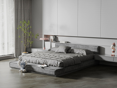 Modern Background Double Bed Double Bed model