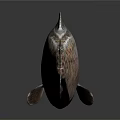 Whole Spotted Fresh Fish On Dark Surface With Natural Details And Light Reflection