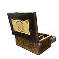 Sparkling Diamond Jewelry Stored in Wooden Box with Multiple Compartments and Mirror Lid