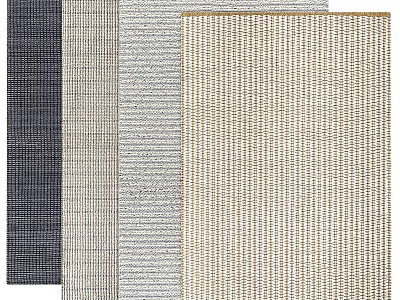 Square Rugs With Various Colors And Textured Patterns 3d model