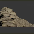 Durable Stacked Sandbags With Reinforced Seams For Household Flood Protection And Emergency Use