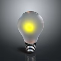 Transparent Glass Light Bulb With Yellow Glow For Modern Home Furniture Lighting