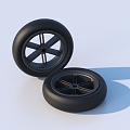 Wheel hub wheel tire 3d model