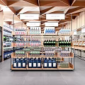 Nordic supermarket lobby 3d model