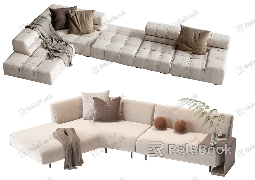 Modern Multiplayer Corner Sofa model