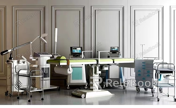 Medical equipment and instruments CT machine Nuclear magnetic resonance machine Hospital bed Wheelchair Dental treatment model