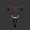 Red Kids Tricycle With Black Seat White Handlebars Red Rims And Black Tires