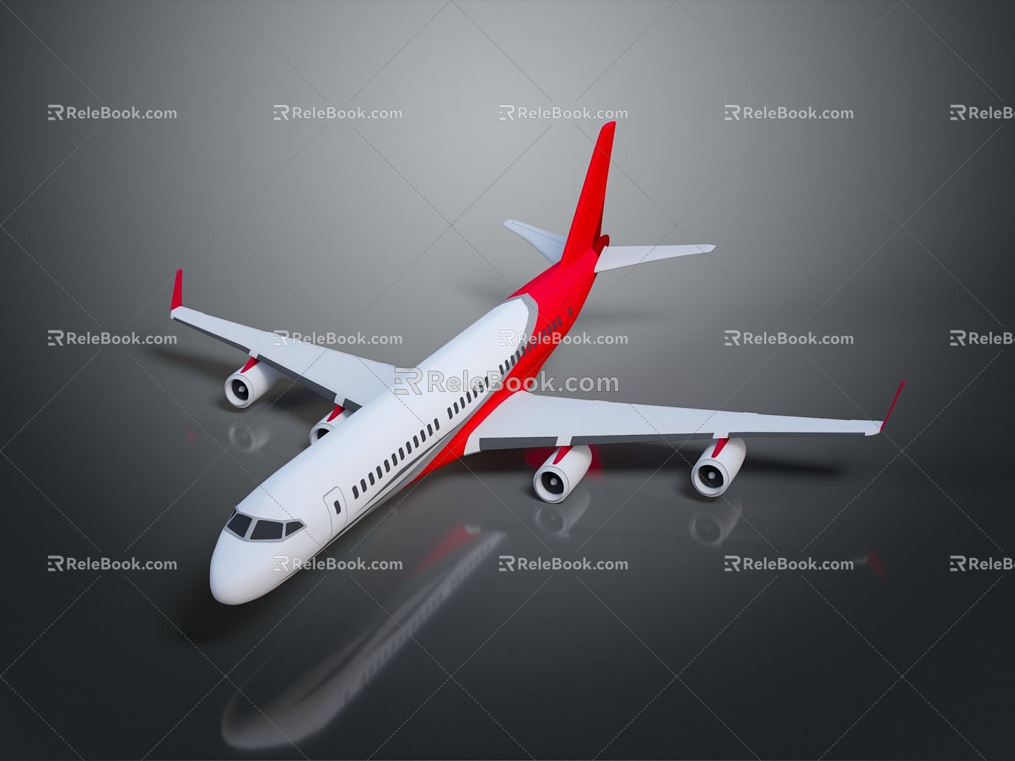 civil aircraft commercial aircraft civil aviation 3d model