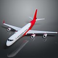 civil aircraft commercial aircraft civil aviation 3d model