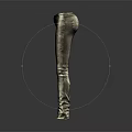 Slim Fit Metallic Leather Trousers With High Waist Design And Shiny Finish