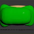 Cute Cartoon Doll With Green Hat Big Eyes Red Shirt And Blue Pants