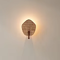 Woven Leaf Shaped Wall Lamp with Warm Light for Home Interior Decoration 3d model