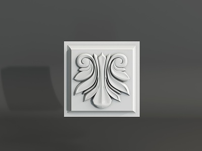 European-style architectural ceiling components carved 3d model