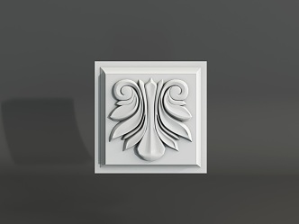 European-style architectural ceiling components carved 3d model