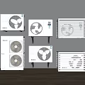 Modern air conditioner external unit 3d model