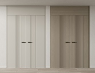 Modern double door 3d model