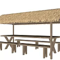 Chinese-style thatched cottage thatched pavilion Chinese-style rest pavilion viewing pavilion wooden pavilion 3d model