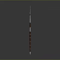 Medieval Polearm Weapon With Intricate Metal Blade And Wooden Shaft Design