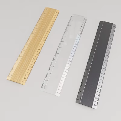 modern ruler ruler 3d model