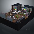 cartoon city cartoon street cartoon block old street old block miniature block miniature street 3d model