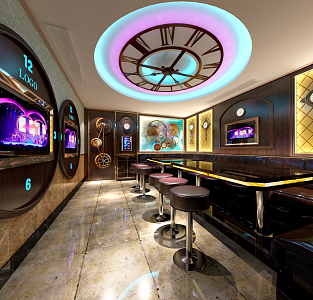 ktv private rooms 3d model