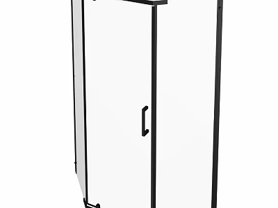 Elegant Shower Sauna Enclosure With Glass Door And Metal Frame Design 3d model