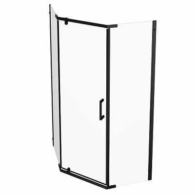 Elegant Shower Sauna Enclosure With Glass Door And Metal Frame Design 3d model