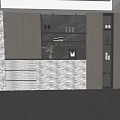 Modern Dark Wood Sideboard Design With Drawers Cabinets And Open Display Shelves