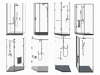 Modern Shower Room Bath Room 3d model